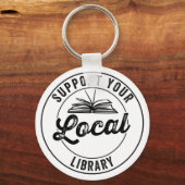 Support voor uw lokale bibliotheek sleutelhanger (Voorkant)