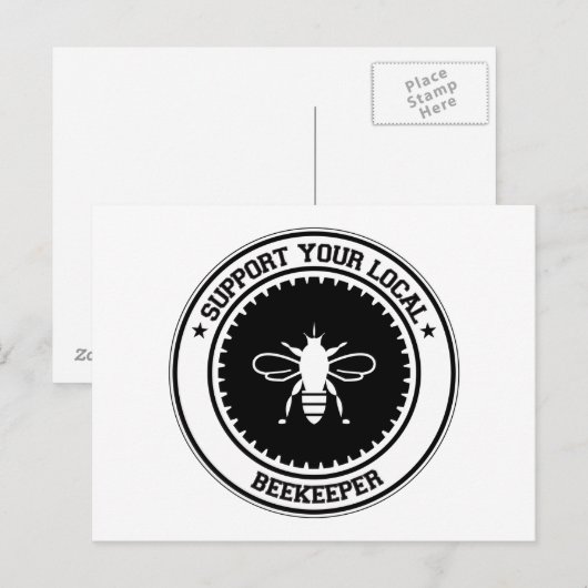 Support voor uw lokale bijenhouder briefkaart (Voorkant / Achterkant)