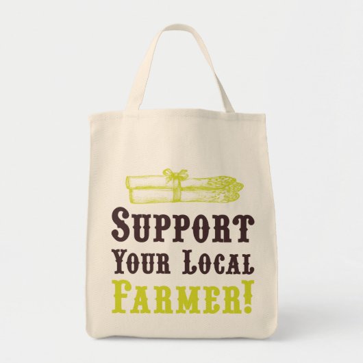 Support voor uw lokale boer! Organisch Tas (Voorkant)