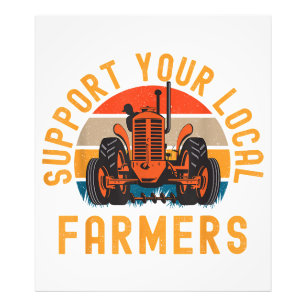 Support voor uw lokale boeren, Boerderij en Ranch  Foto Afdruk