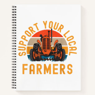 Support voor uw lokale boeren, Boerderij en Ranch Notitieboek