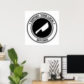 Support voor uw lokale butcher poster (Thuiskantoor)