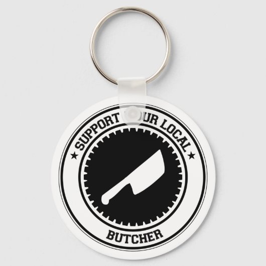 Support voor uw lokale butcher sleutelhanger (Voorkant)