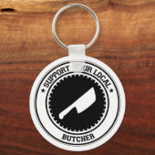 Support voor uw lokale butcher sleutelhanger (Voorkant)