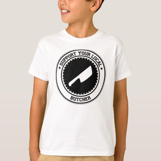 Support voor uw lokale butcher t-shirt (Voorkant)