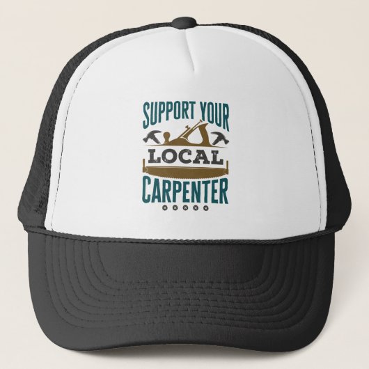 Support voor uw lokale Carpenter Union Builder Trucker Pet (Voorkant)
