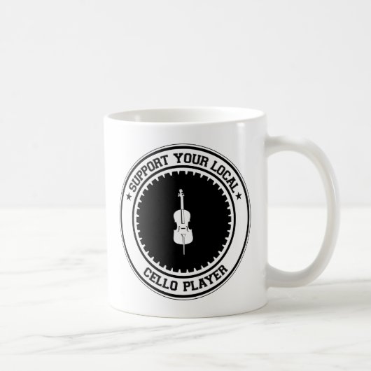 Support voor uw lokale Cello-speler Koffiemok (Rechts)