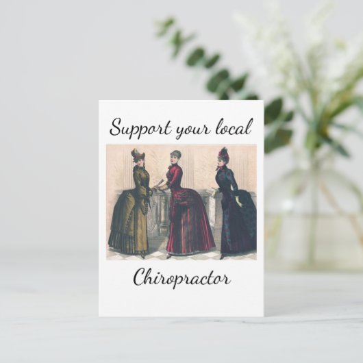 Support voor uw lokale chiropractor briefkaart (Staand voorkant)