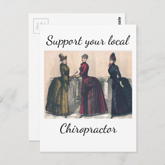 Support voor uw lokale chiropractor briefkaart (Voorkant / Achterkant)