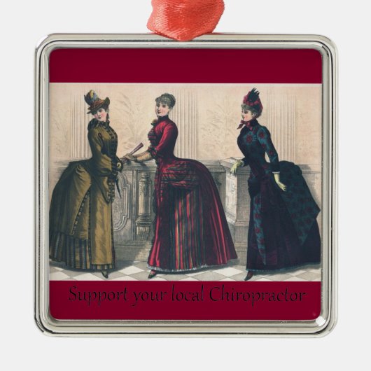 Support voor uw lokale chiropractor metalen ornament (Voorkant)