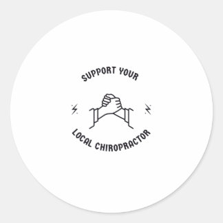 Support voor uw lokale chiropractor ronde sticker