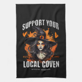 Support voor uw lokale coven theedoek (Verticaal)
