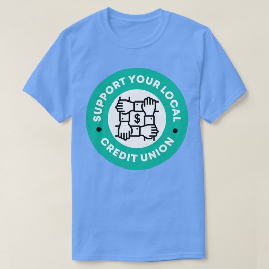 Support voor uw lokale creditcard t-shirt (Design voorkant)