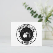 Support voor uw lokale drumspeler briefkaart (Staand voorkant)