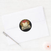 support voor uw lokale eierdealers Crazy Chick Ronde Sticker (Envelop)