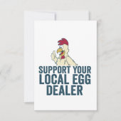 Support voor uw lokale eitje Dealer Funny Paaszond Bedankkaart (Voorkant)