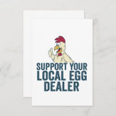 Support voor uw lokale eitje Dealer Funny Paaszond Bedankkaart (Voorkant / Achterkant)