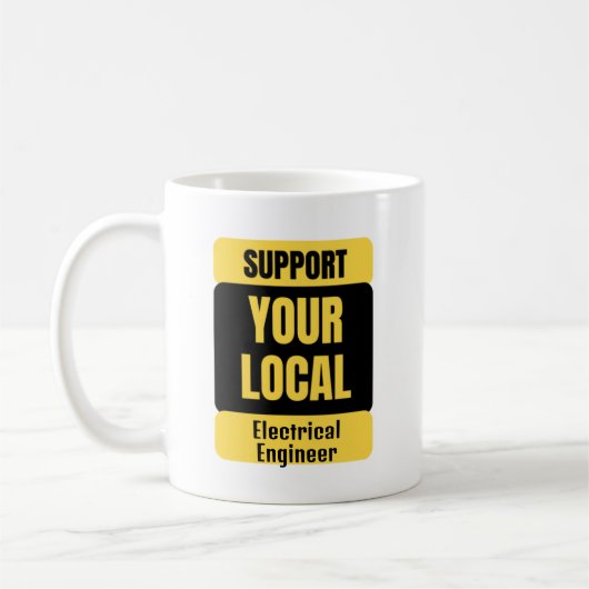 Support voor uw lokale elektrische engineer koffiemok (Links)