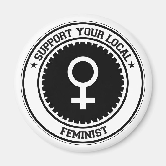 Support voor uw lokale feministe magneet (Voorkant)