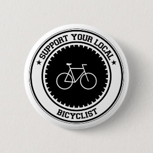 Support voor uw lokale fietslijst ronde button 5,7 cm