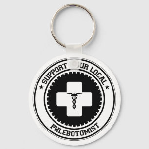 Support voor uw lokale flebotomist sleutelhanger