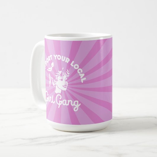 Support voor uw lokale Girl Gang-Mok Koffiemok (Voorkant links)