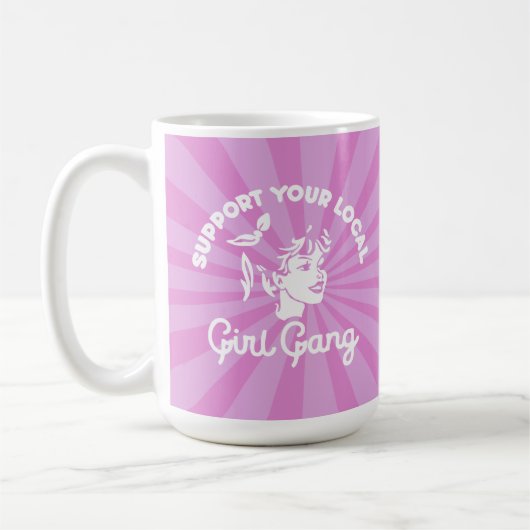 Support voor uw lokale Girl Gang-Mok Koffiemok (Links)
