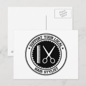 Support voor uw lokale haarlijst briefkaart (Voorkant / Achterkant)