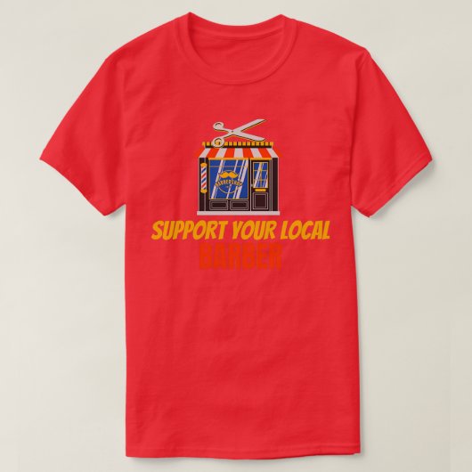 Support voor uw lokale kapber 8 t-shirt (Design voorkant)