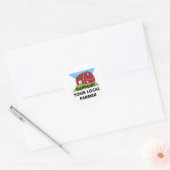 Support voor uw lokale landbouwer ronde sticker (Envelop)