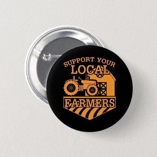 Support voor uw lokale landbouwers ronde button 5,7 cm (Voorkant /achterkant)