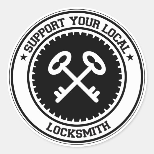 Support voor uw lokale Locksmid Ronde Sticker (Voorkant)