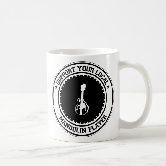 Support voor uw lokale Mandolin Player Koffiemok (Rechts)