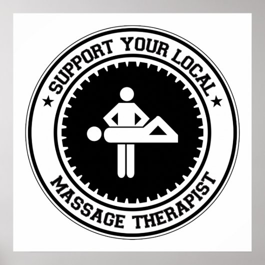 Support voor uw lokale massagetherapie poster (Voorkant)