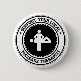 Support voor uw lokale massagetherapie ronde button 5,7 cm