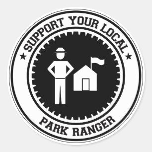 Support voor uw lokale Park Ranger Ronde Sticker