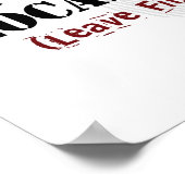 Support voor uw lokale politie - Verlaat vingerafd Poster (Hoek)