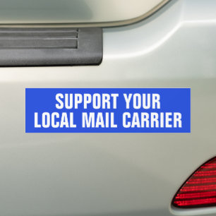 Support voor uw lokale postdrager bumpersticker