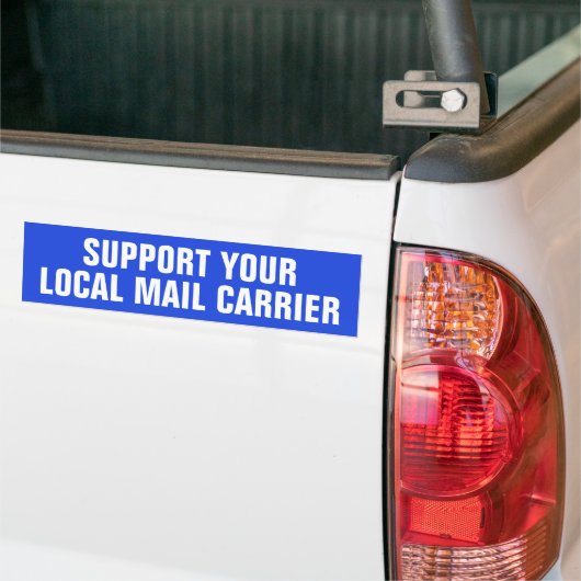 Support voor uw lokale postdrager bumpersticker (Op Truck)