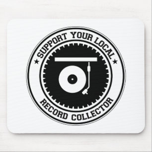 Support voor uw lokale recordverzamelaar muismat