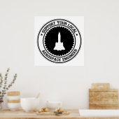 Support voor uw lokale ruimtevaarttechnicus poster (Keuken)