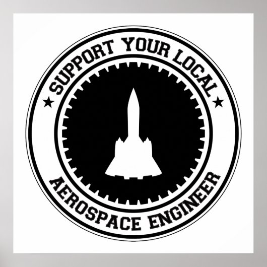 Support voor uw lokale ruimtevaarttechnicus poster (Voorkant)
