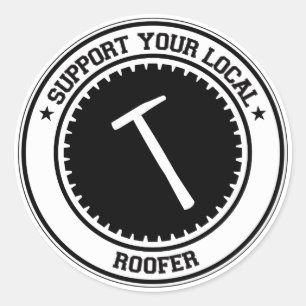 Support voor uw lokale server ronde sticker