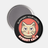 Support voor uw lokale straatkatten magneet (Voorkant / Achterkant)