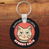 Support voor uw lokale straatkatten sleutelhanger (Voorkant)