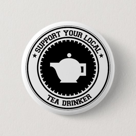Support voor uw lokale theeleprinker ronde button 5,7 cm (Voorkant)