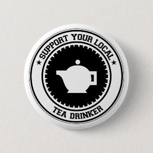 Support voor uw lokale theeleprinker ronde button 5,7 cm