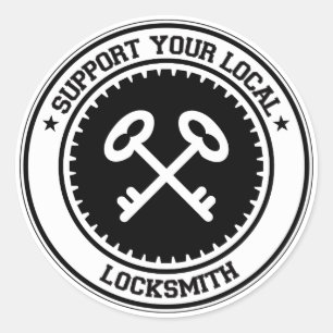 Support voor uw lokale vergrendeling ronde sticker