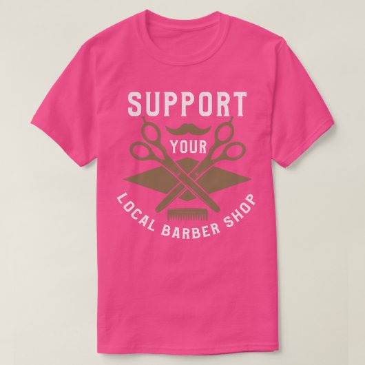 Support voor uw lokale winkelwinkel t-shirt (Design voorkant)
