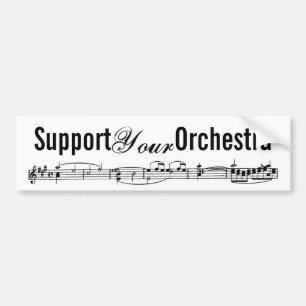 Support voor uw orkest bumpersticker